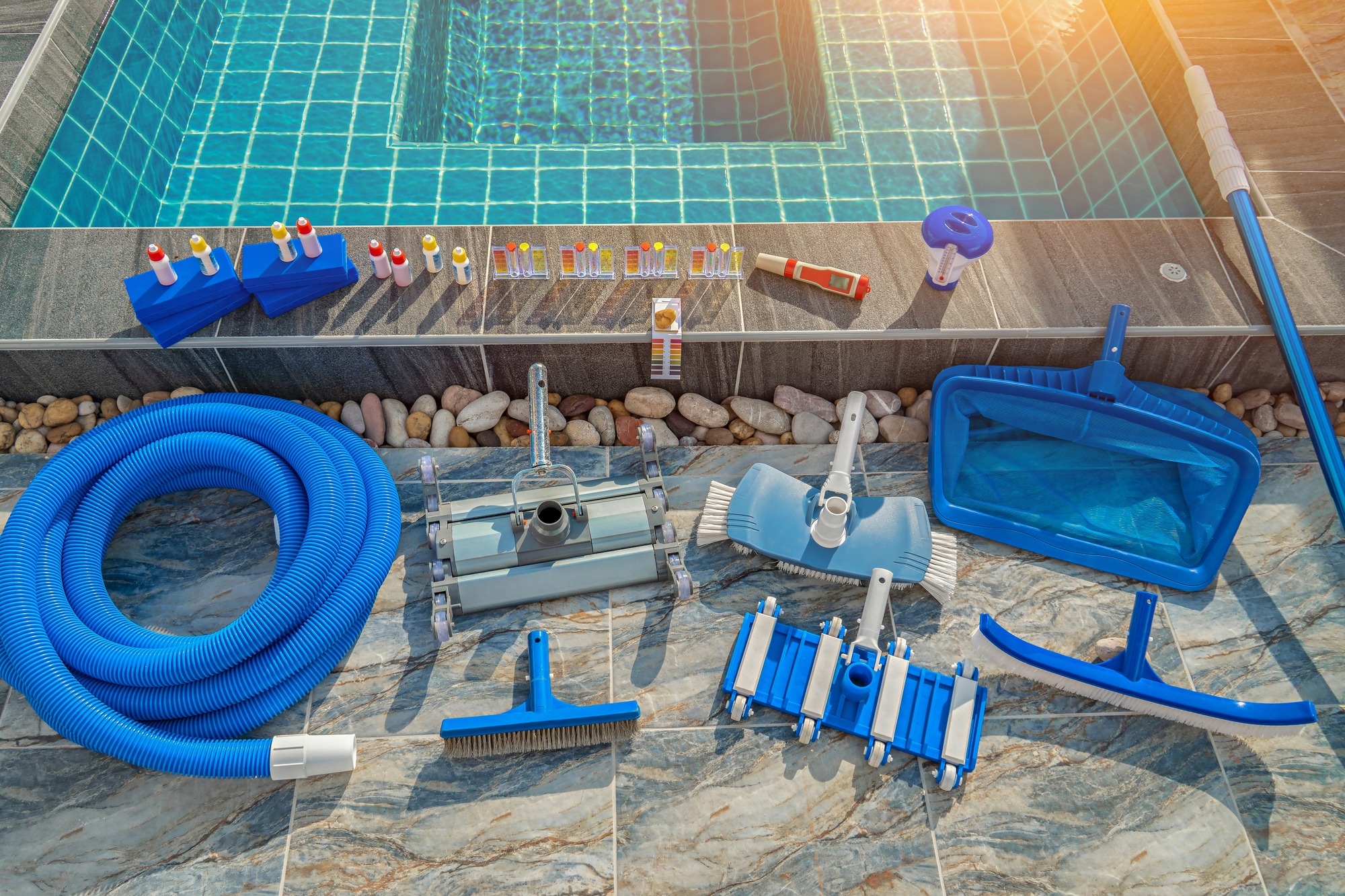 Service and maintenance of the pool.